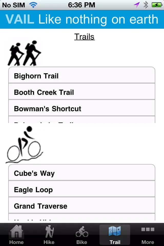 Screenshot di Vail Hike & Bike
